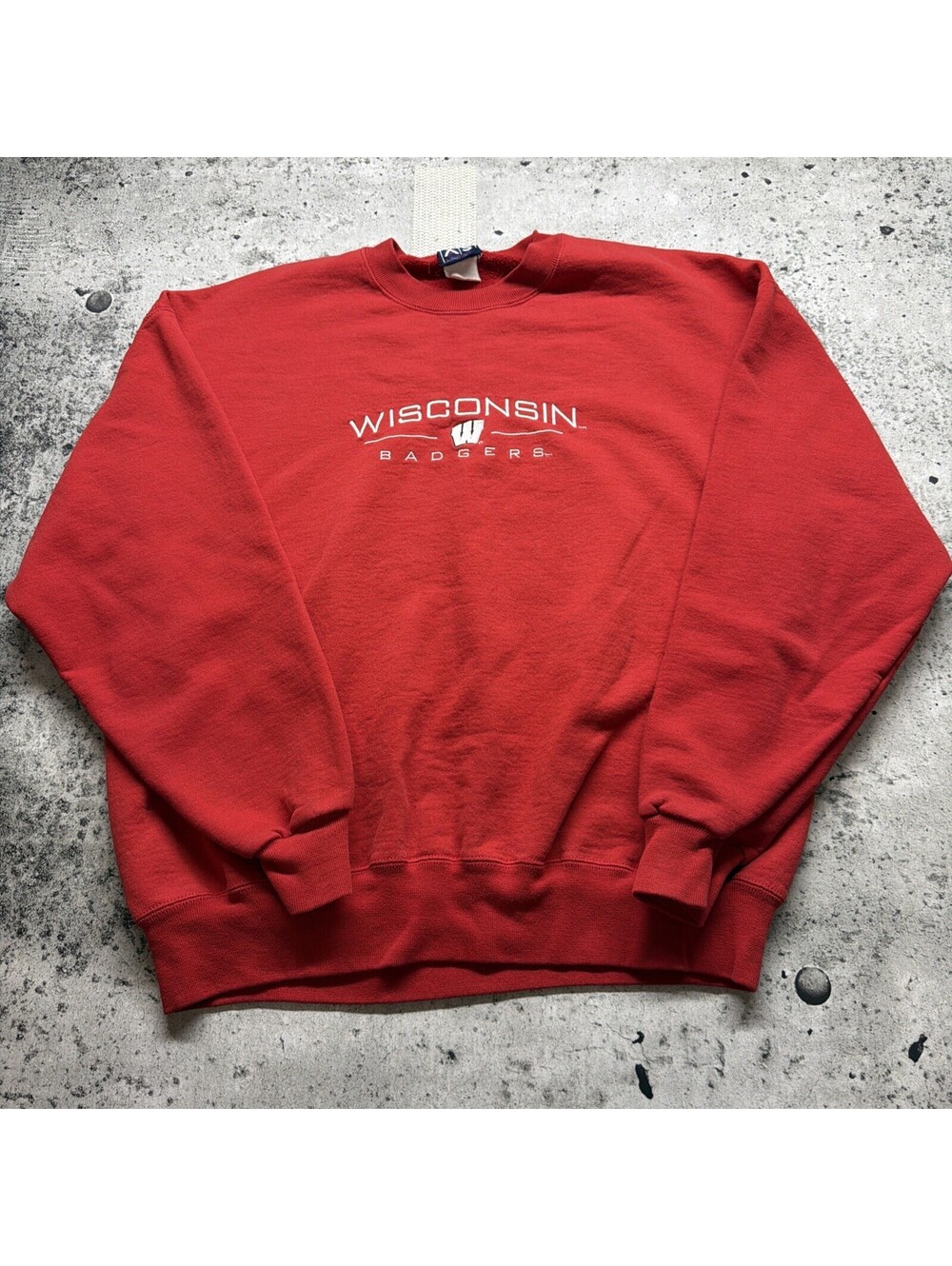 Vintage Wisconsin Badgers Sweatshirt Men’s XL Red Crewneck Embroidered NCAA